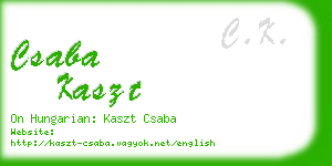 csaba kaszt business card